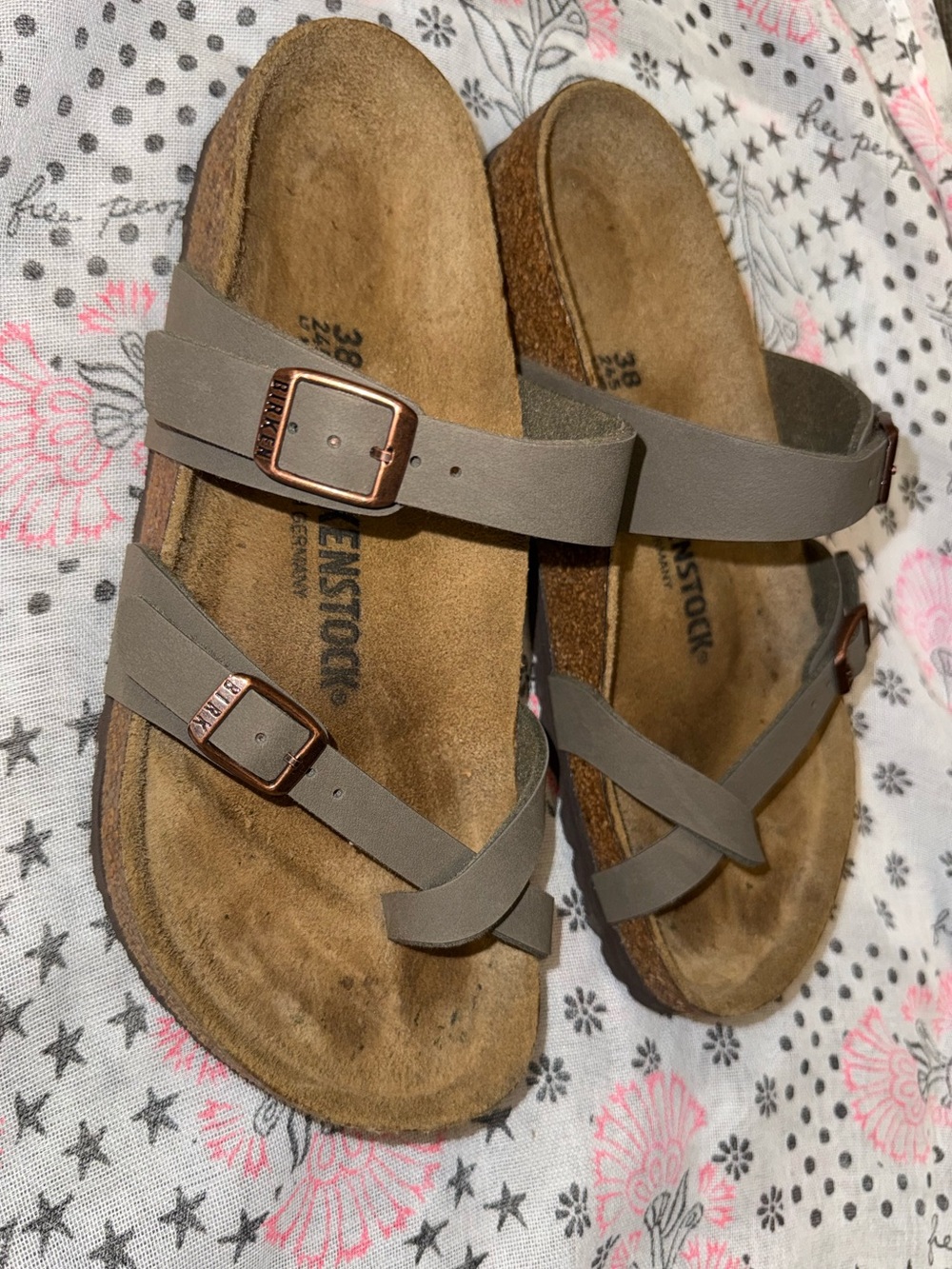 Birkenstock Mayari Mocha Strappy Buckle Sandals - Picture 3 of 8